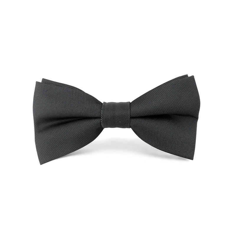 Pre-Tied Grosgrain Grey Bow Tie-Cufflinks.com.sg | Neckties.com.sg