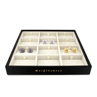 Professional Cufflinks Storage Tray in Black - Marzthomson-MarZthomson-1 Tray-Cufflinks.com.sg