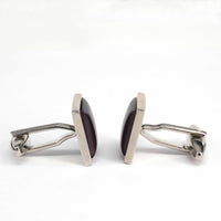 Purple Fiber Glass Square cufflinks-Cufflinks.com.sg