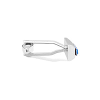 Rectangle Blue and White Crystals Cufflinks-Cufflinks.com.sg