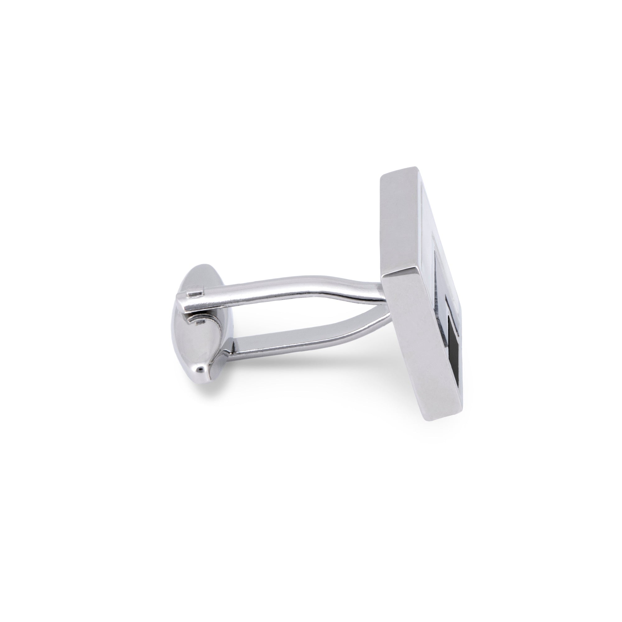 Rectangle Cufflinks with Mother of Pearl Details-Cufflinks.com.sg