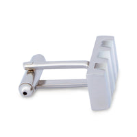 Rectangle Cufflinks with Mother of Pearl Strips-Cufflinks.com.sg