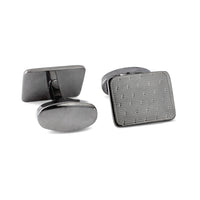 Rectangle Slim Cufflinks with Pin-stripe and Small Details M-Cufflinks.com.sg