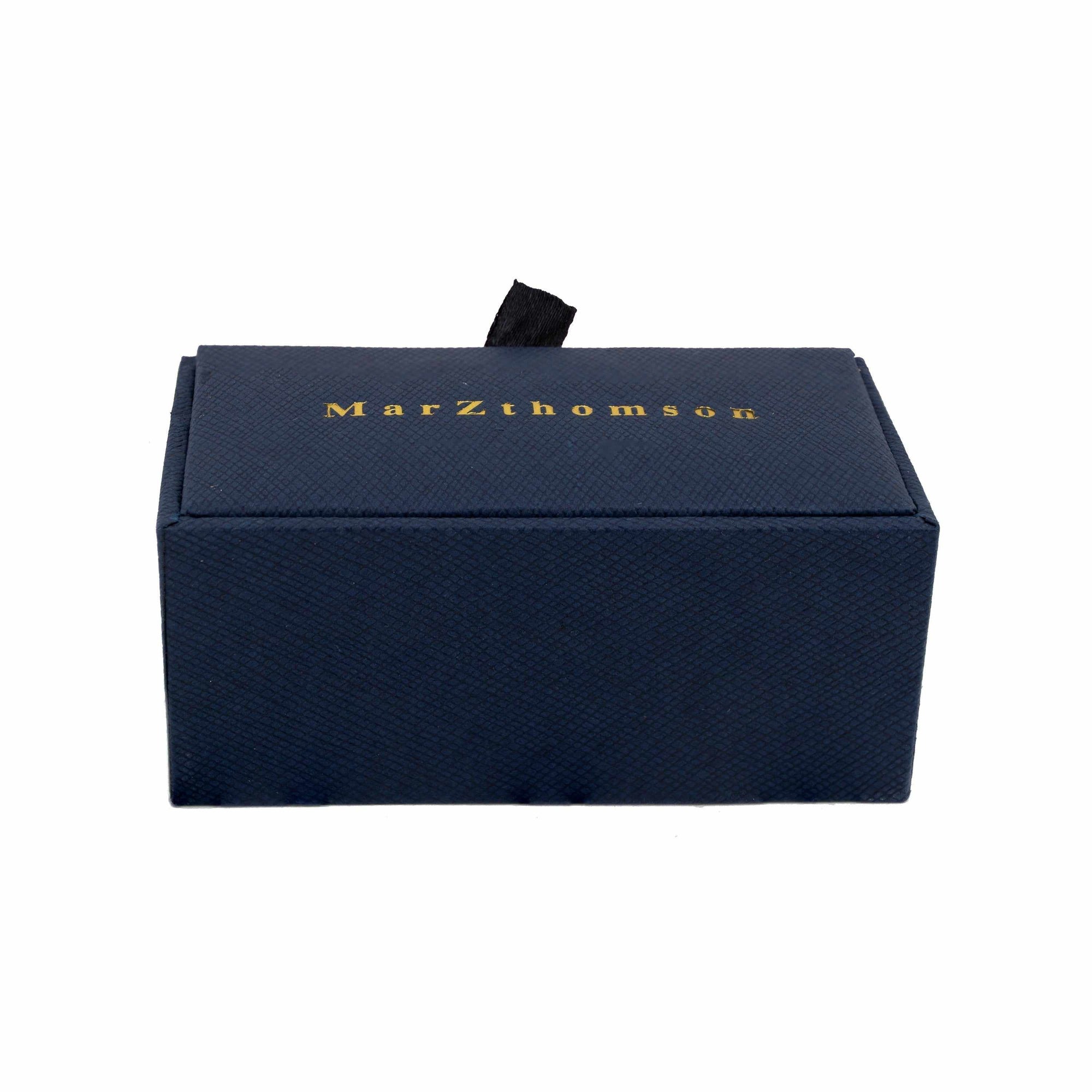 Rectangular Orange Fiber Glass Cufflinks with Silver Inserts-Cufflinks.com.sg