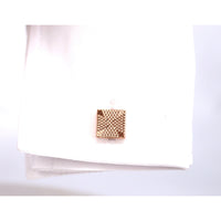 Rose Gold Textured Square Cufflinks-Cufflinks.com.sg