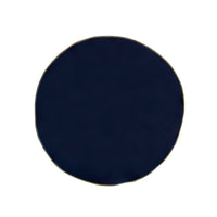Round Pocket Square in Navy with Light Gold Edges-Pocket Squares-MarZthomson-Cufflinks.com.sg