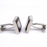 Square Cufflinks with Crystal Details-Cufflinks.com.sg