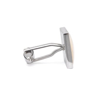 Square White Mother of Pearl Cufflinks-Classic Cufflinks-MarZthomson-Cufflinks.com.sg