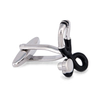 Stethoscope in Black Cufflinks-Novelty Cufflinks-MarZthomson-Cufflinks.com.sg