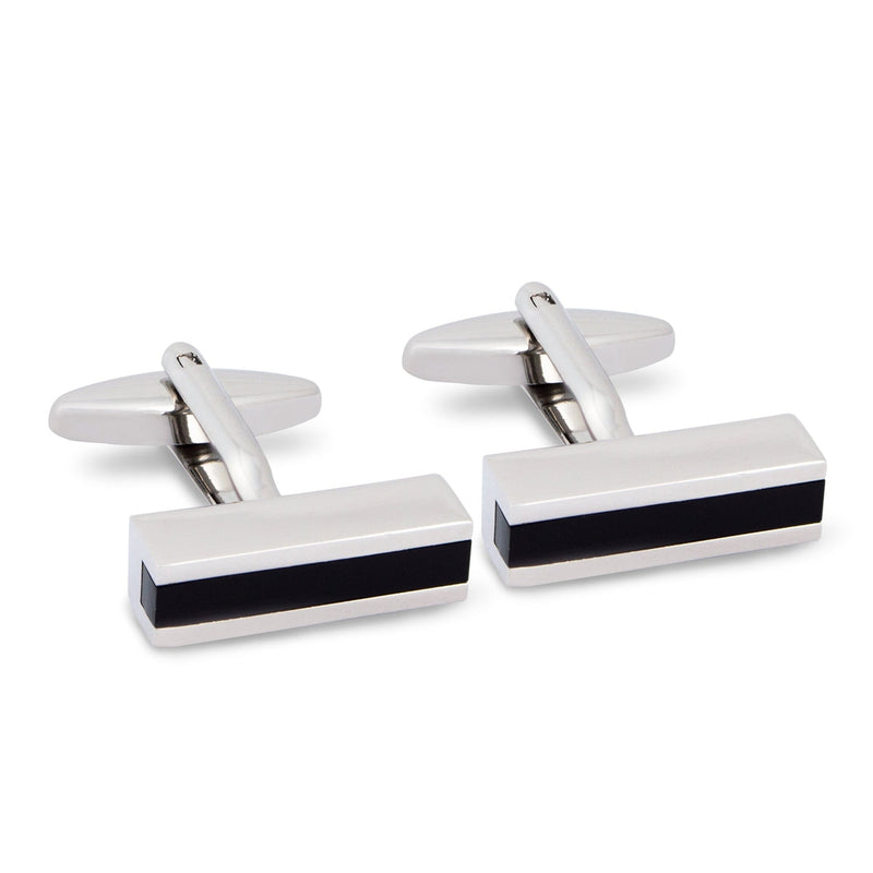 The Black Bar Cufflinks-Classic Cufflinks-MarZthomson-Cufflinks.com.sg