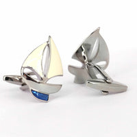 The Sail Boat Cufflinks-sport Cufflinks-MarZthomson-Cufflinks.com.sg