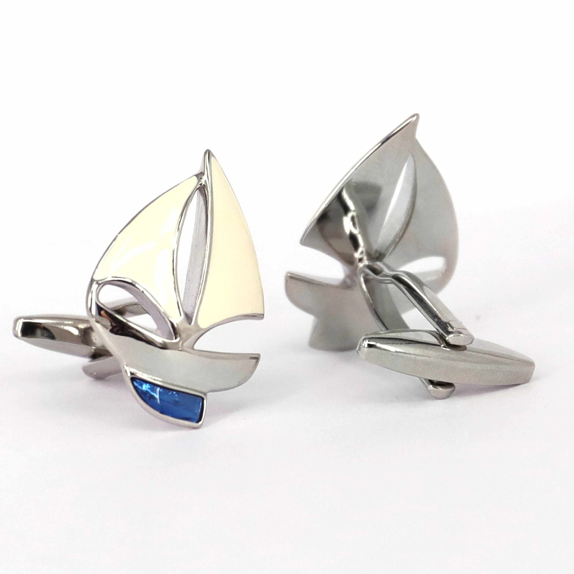 The Sail Boat Cufflinks-sport Cufflinks-MarZthomson-Cufflinks.com.sg