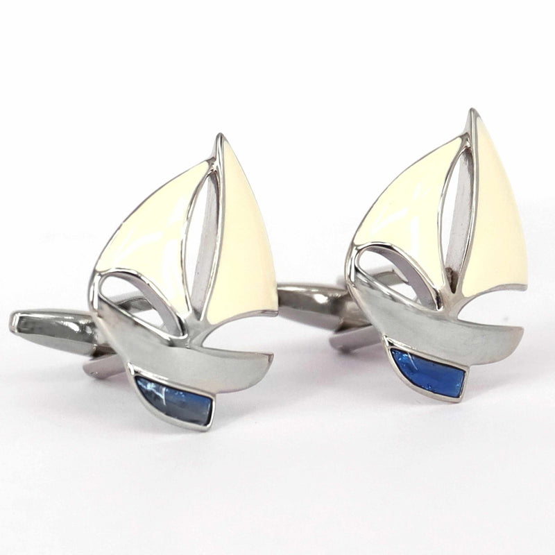 The Sail Boat Cufflinks-sport Cufflinks-MarZthomson-Cufflinks.com.sg