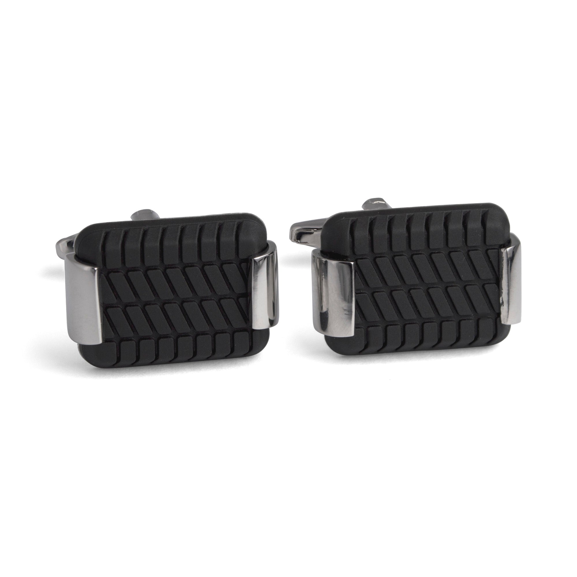 Tyre Cufflinks in Silver-Classic Cufflinks-MarZthomson-Cufflinks.com.sg