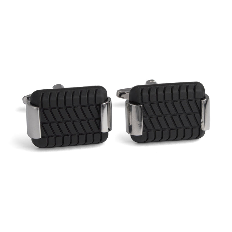 Tyre Cufflinks in Silver-Classic Cufflinks-MarZthomson-Cufflinks.com.sg