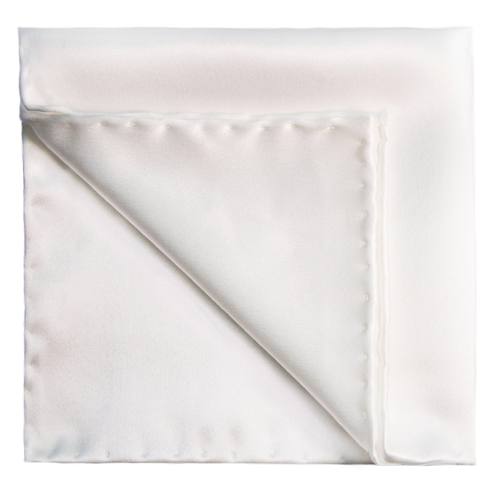 White Pocket Square / White Hanky-Pocket Squares-A.Azthom-Cufflinks.com.sg
