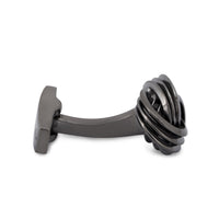 Wire Knot Ruthenium-plated Cufflinks-Cufflinks.com.sg