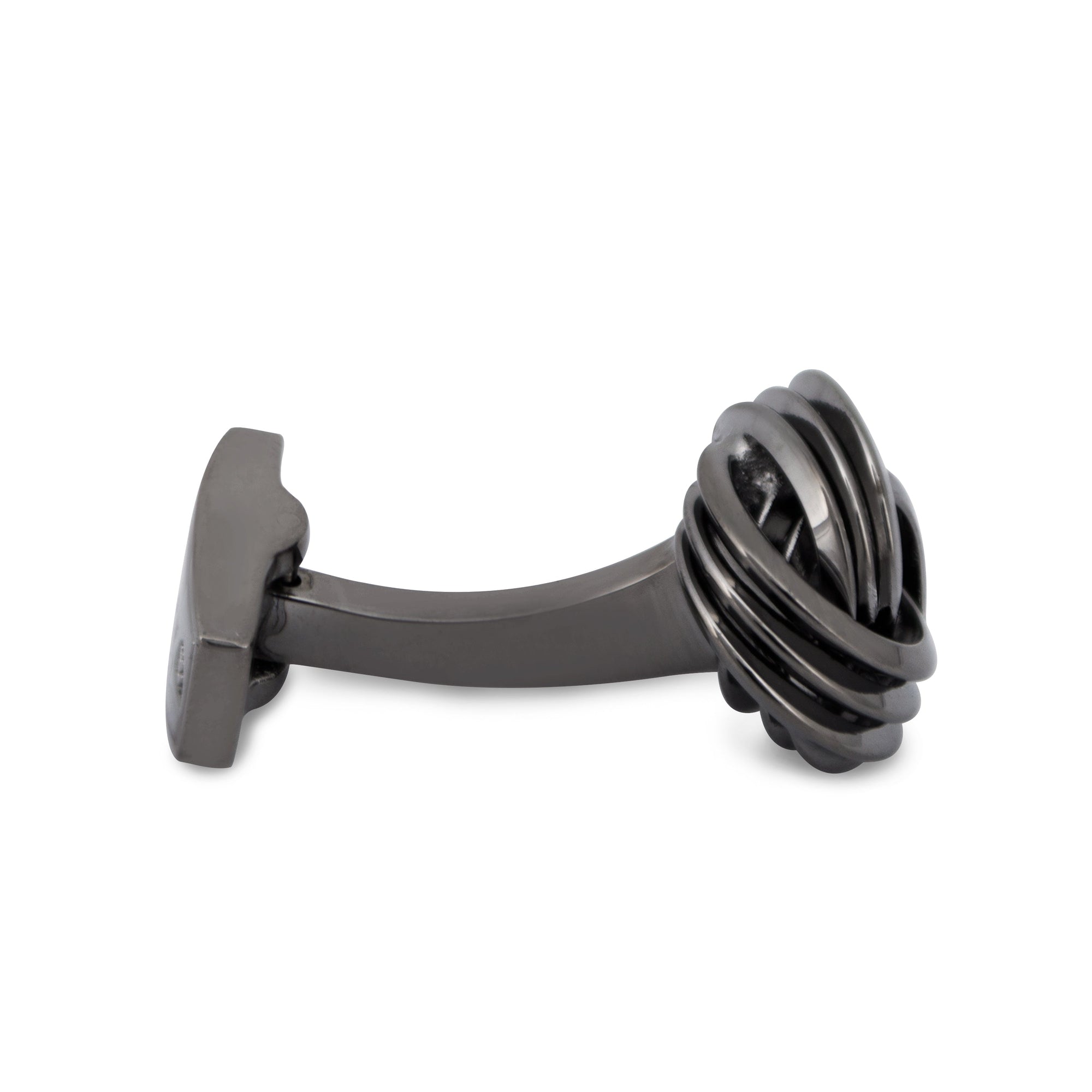 Wire Knot Ruthenium-plated Cufflinks-Cufflinks.com.sg