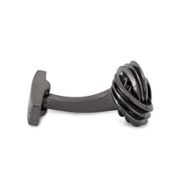 Wire Knot Ruthenium-plated Cufflinks-Cufflinks.com.sg