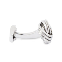 Wire Knot Rhodium-plated Cufflinks-Cufflinks.com.sg