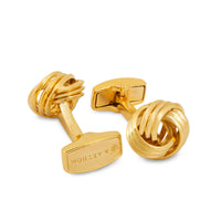 Wire Knot Yellow Gold-tone Cufflinks-Cufflinks.com.sg
